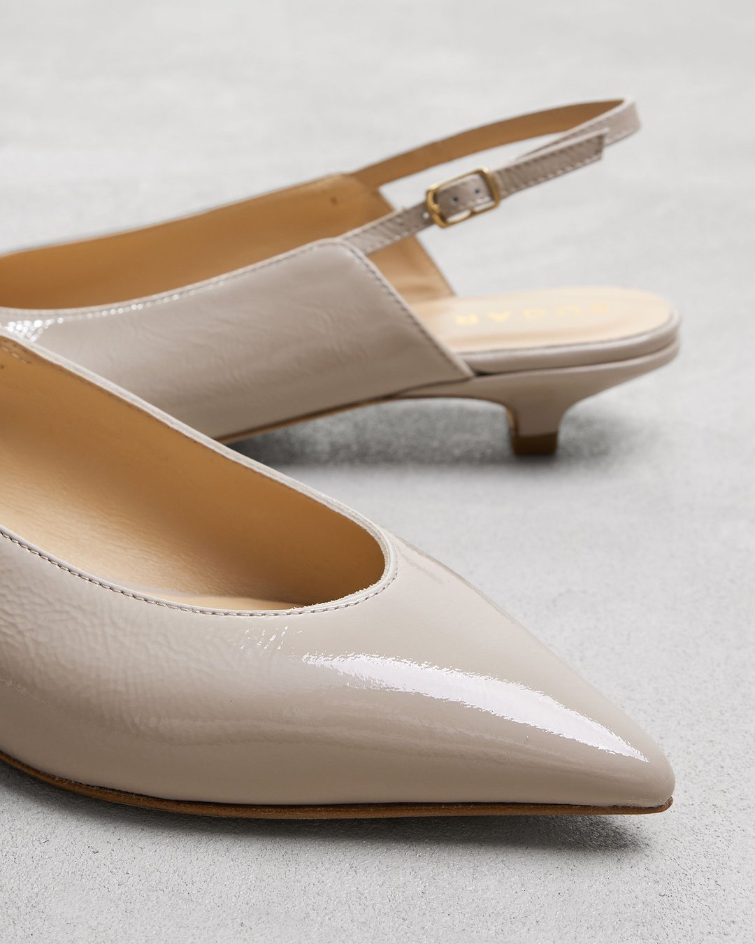 Серо-бежевые кожаные туфли - Image 4 of 4