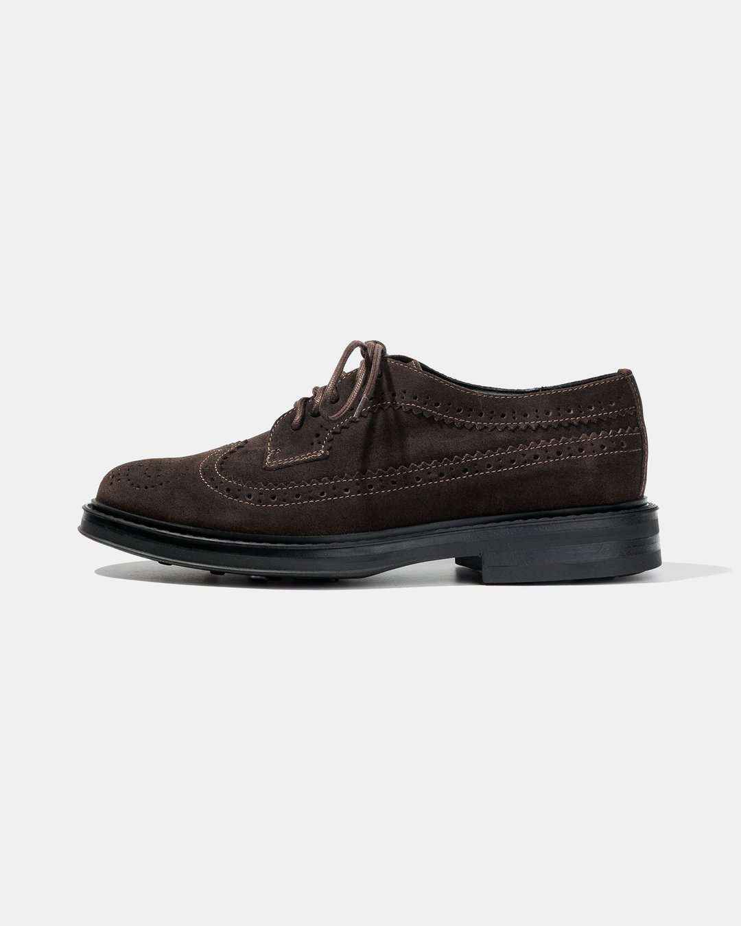 Темно-коричневые замшевые женские туфли Brogue - Image 1 of 4