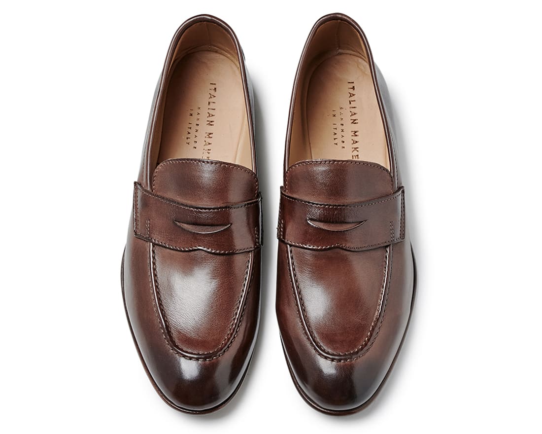 Мужские коричневые кожаные лоферы - Image 3 of 4