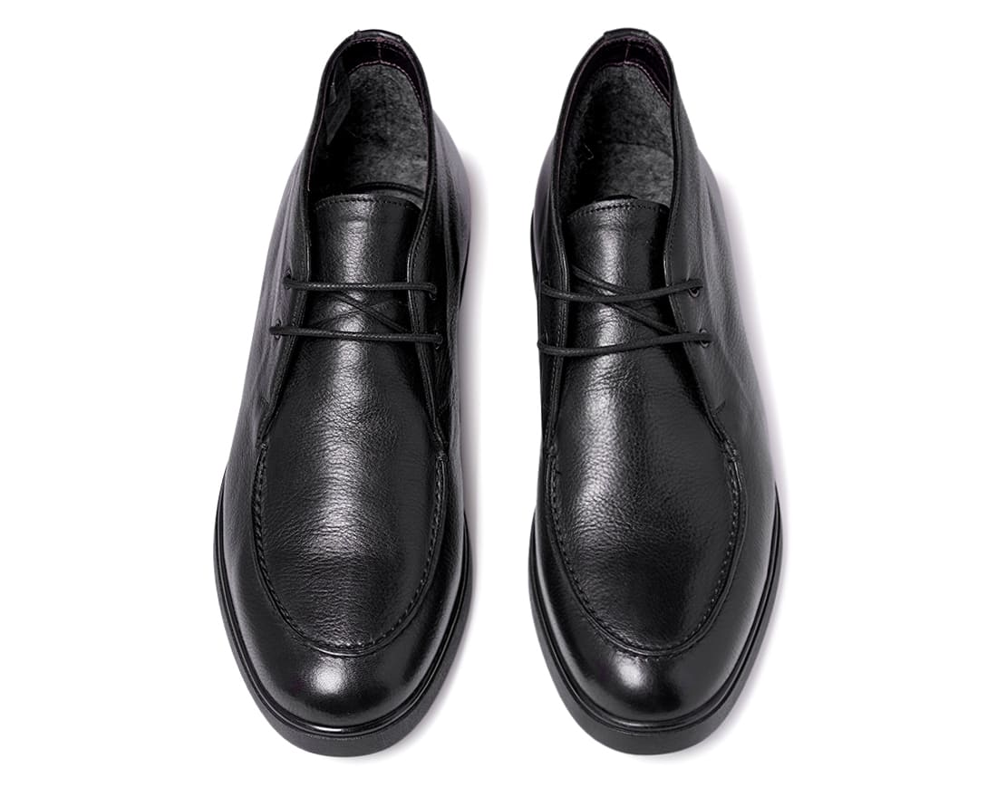 Мужские утепленные черные кожаные ботинки - Image 2 of 3