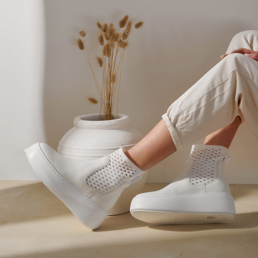 Белые кожаные полуботинки - Image 5 of 5