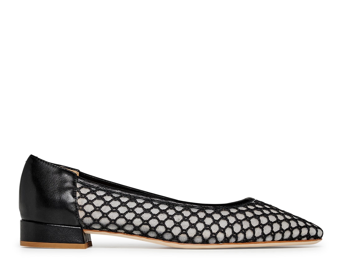 Черные текстильные балетки - Image 1 of 5