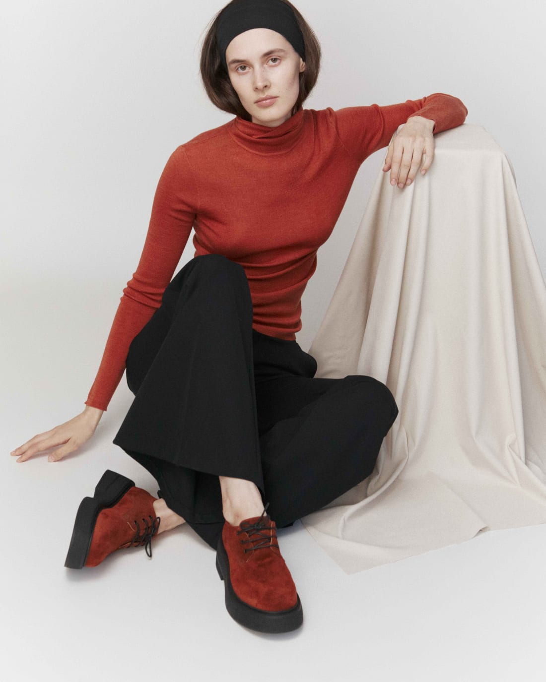 Оранжевые замшевые полуботинки - Main image