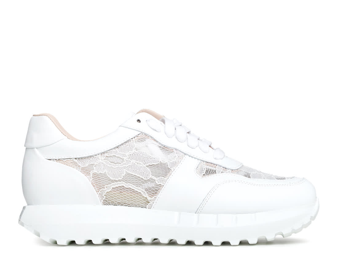 Белые кожаные кроссовки - Image 1 of 5