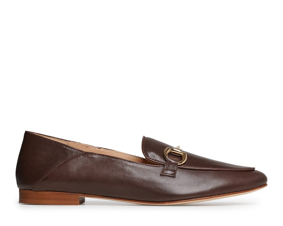 Коричневые кожаные лоферы - Main image