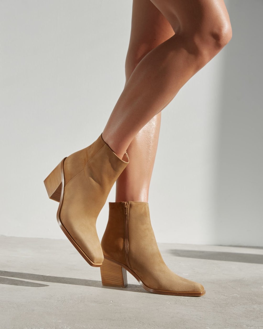 Светло-коричневые замшевые ботильоны - Image 5 of 7