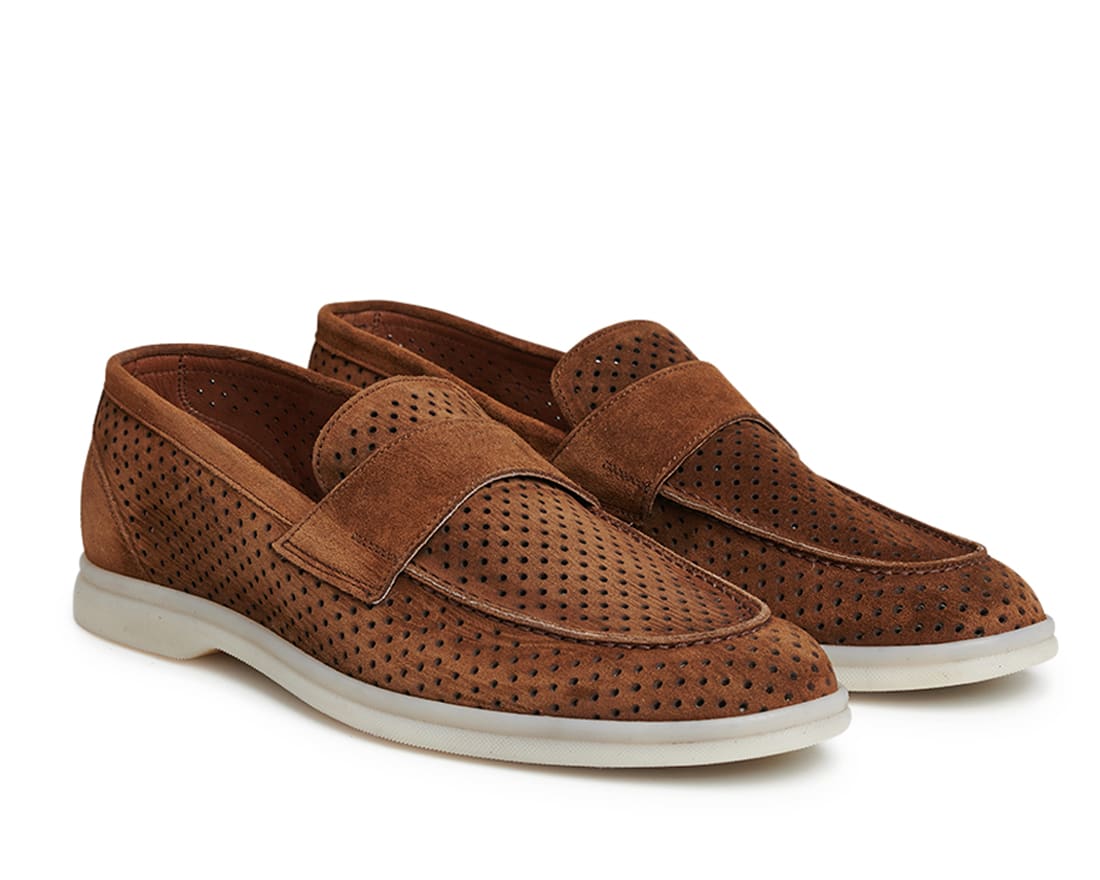 Мужские коричневые замшевые лоферы - Image 2 of 4