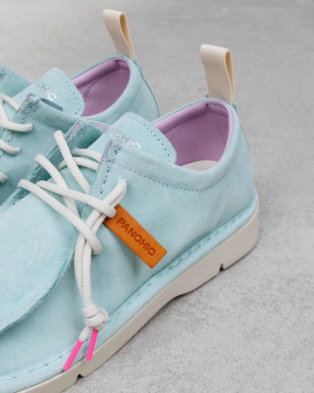 Светло-бирюзовые замшевые мокасины