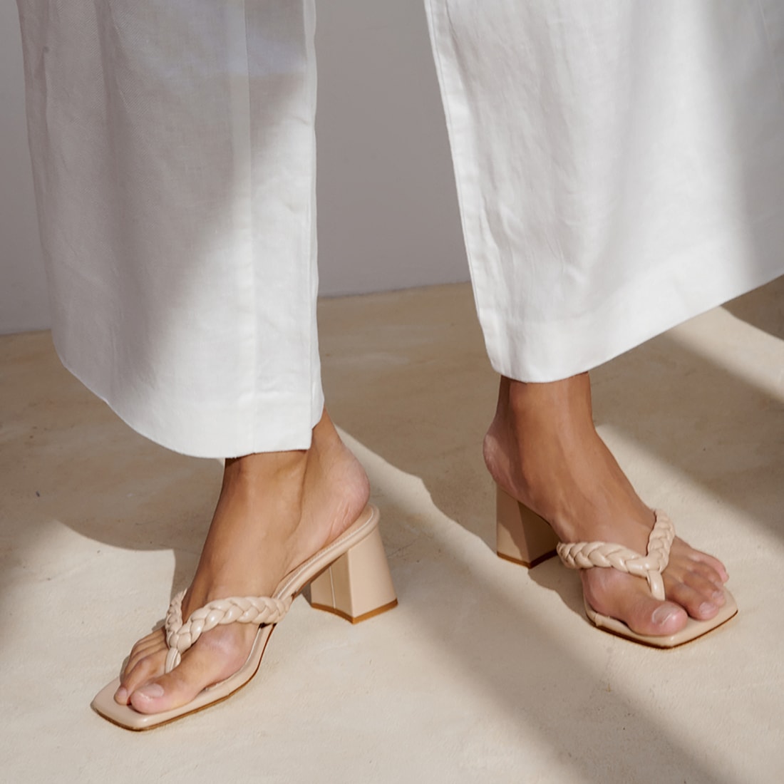 Бежевые кожаные мюли - Image 5 of 5