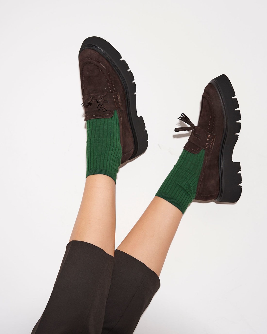 Коричневые замшевые лоферы - Image 2 of 5