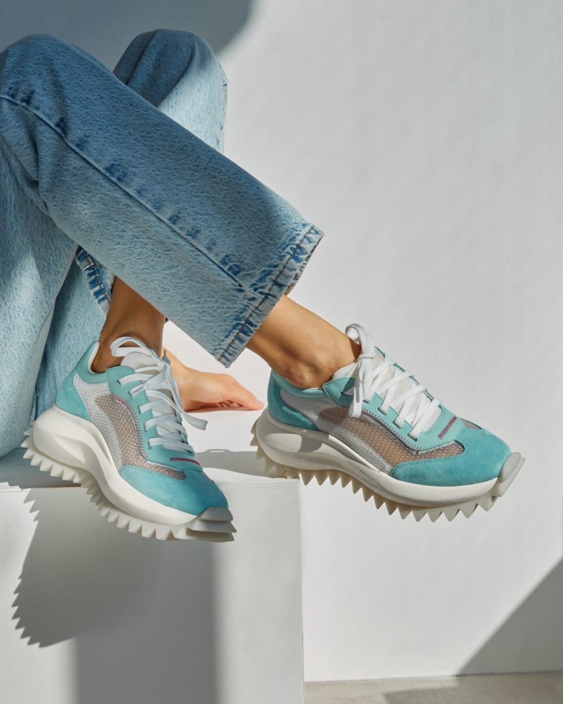 Бирюзовые текстильные кеды - Image 6 of 6