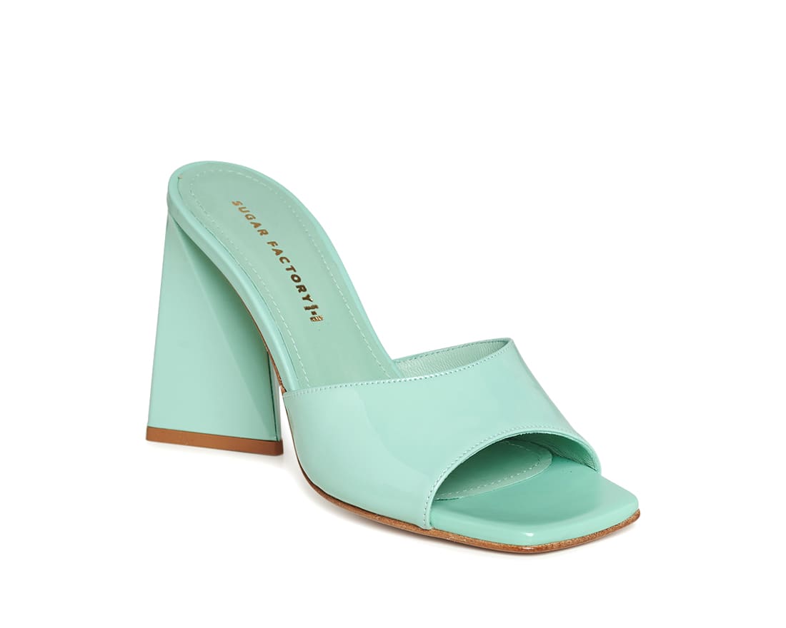 Светло-зеленые лаковые мюли - Image 2 of 5