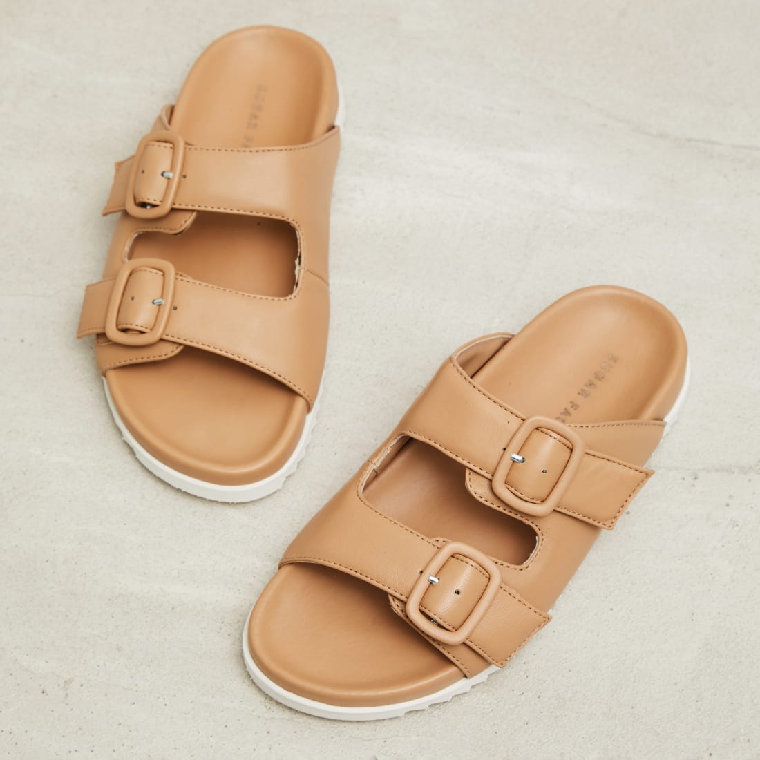 Бежевые кожаные биркенштоки - Image 1 of 5