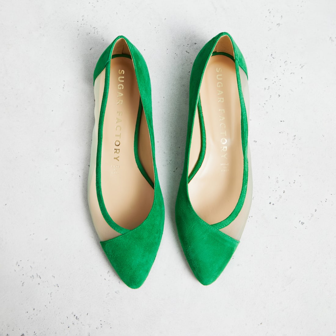 Зеленые замшевые балетки - Image 1 of 5