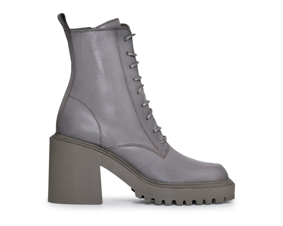 Серые кожаные ботильоны - Image 1 of 4