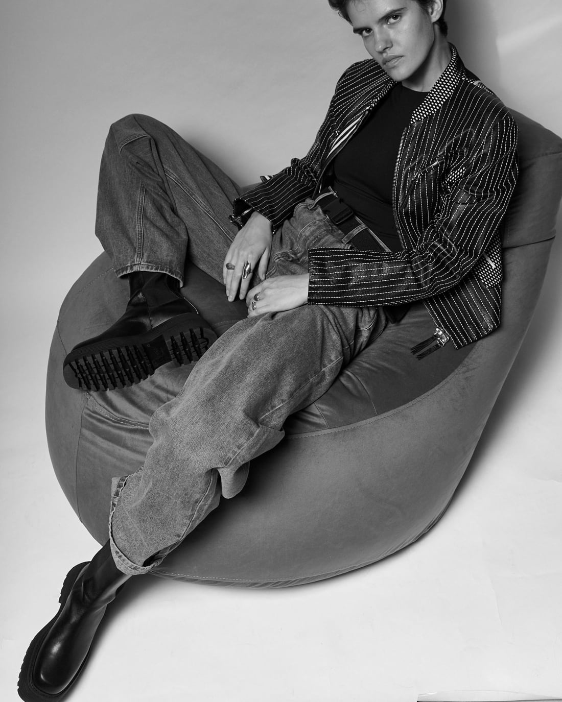 Черные кожаные ботинки - Image 1 of 7