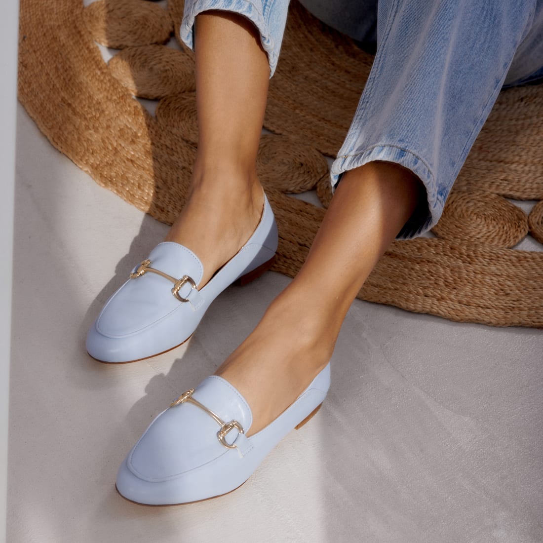 Голубые кожаные лоферы - Image 5 of 5