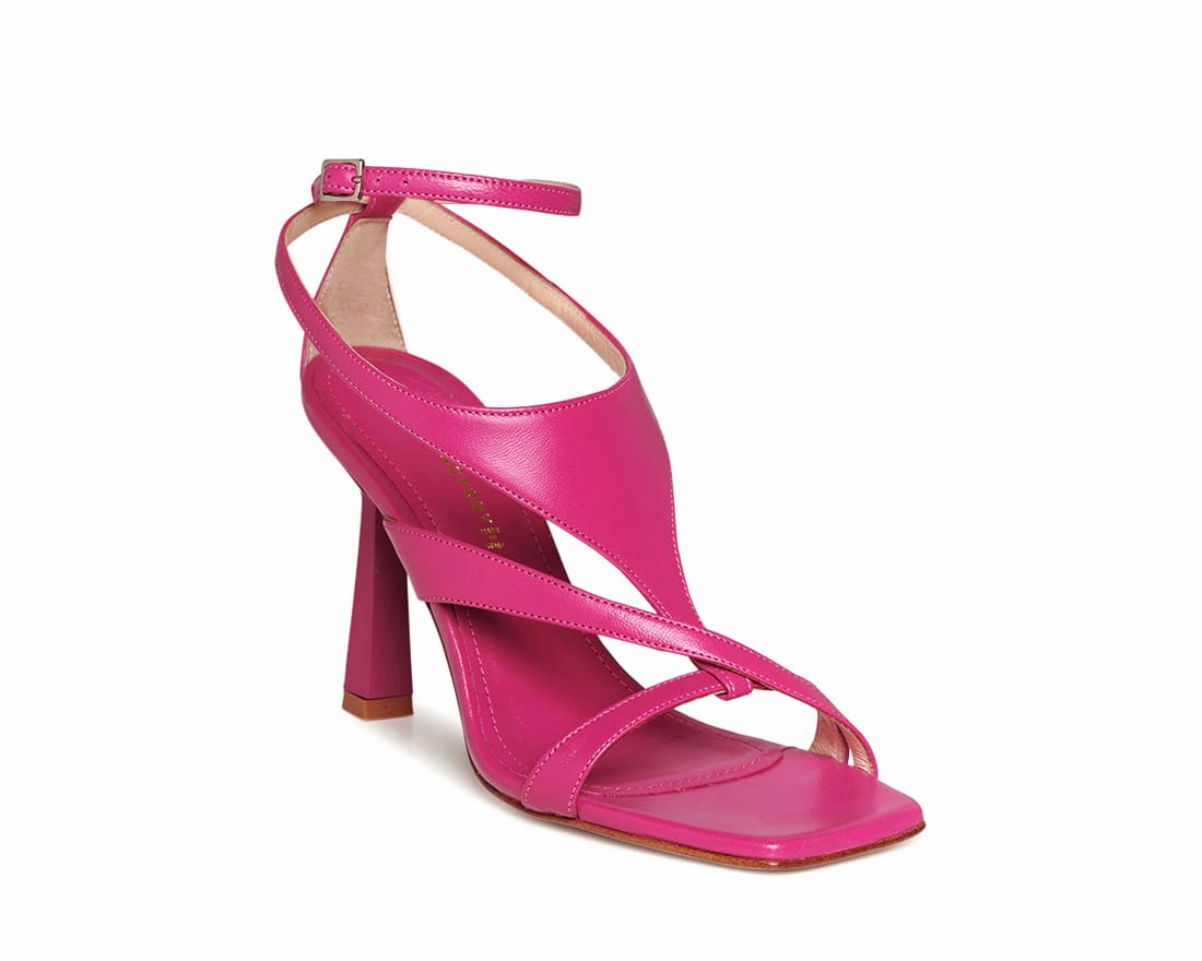 Розовые кожаные босоножки - Image 2 of 5