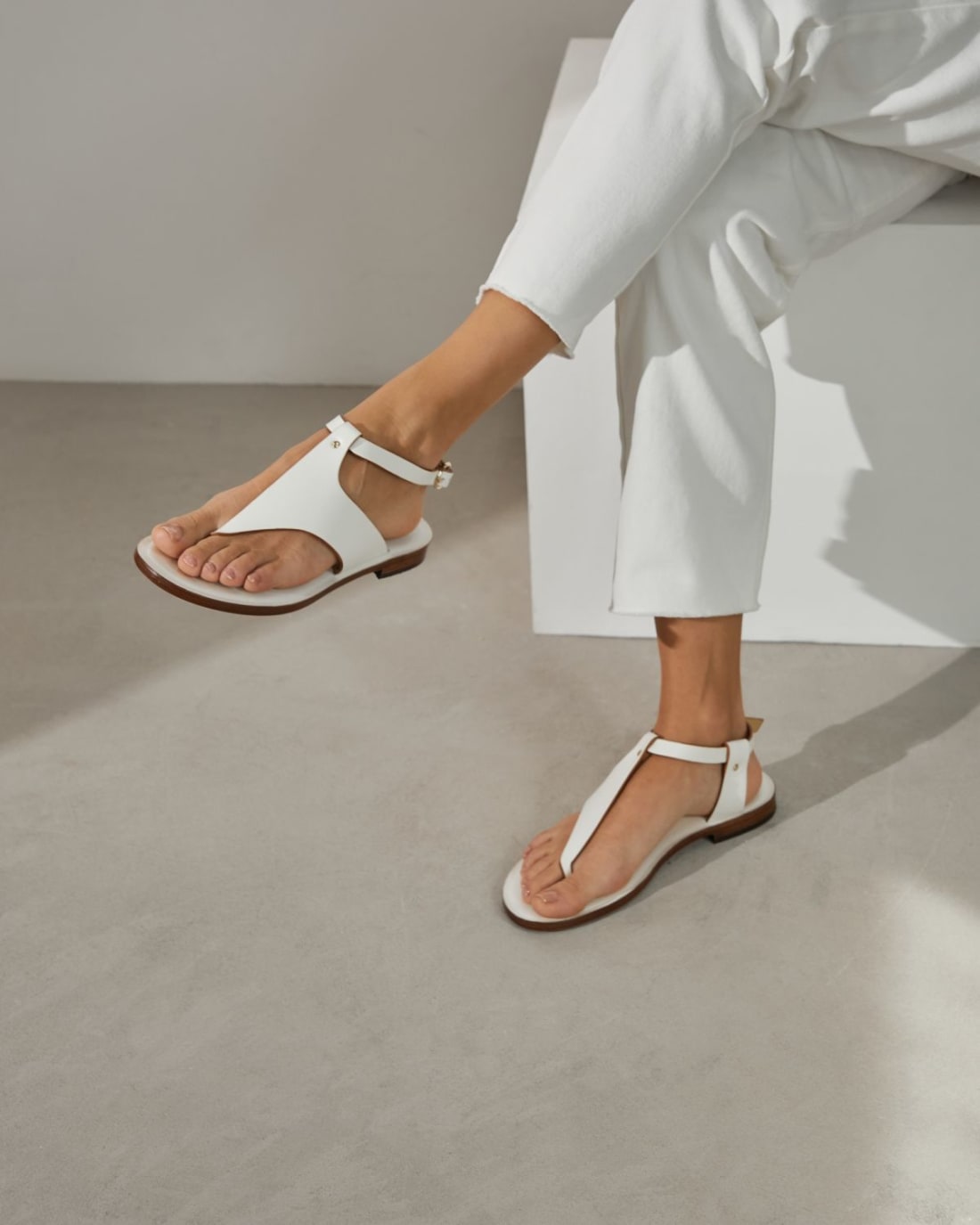 Белые кожаные босоножки - Image 5 of 5
