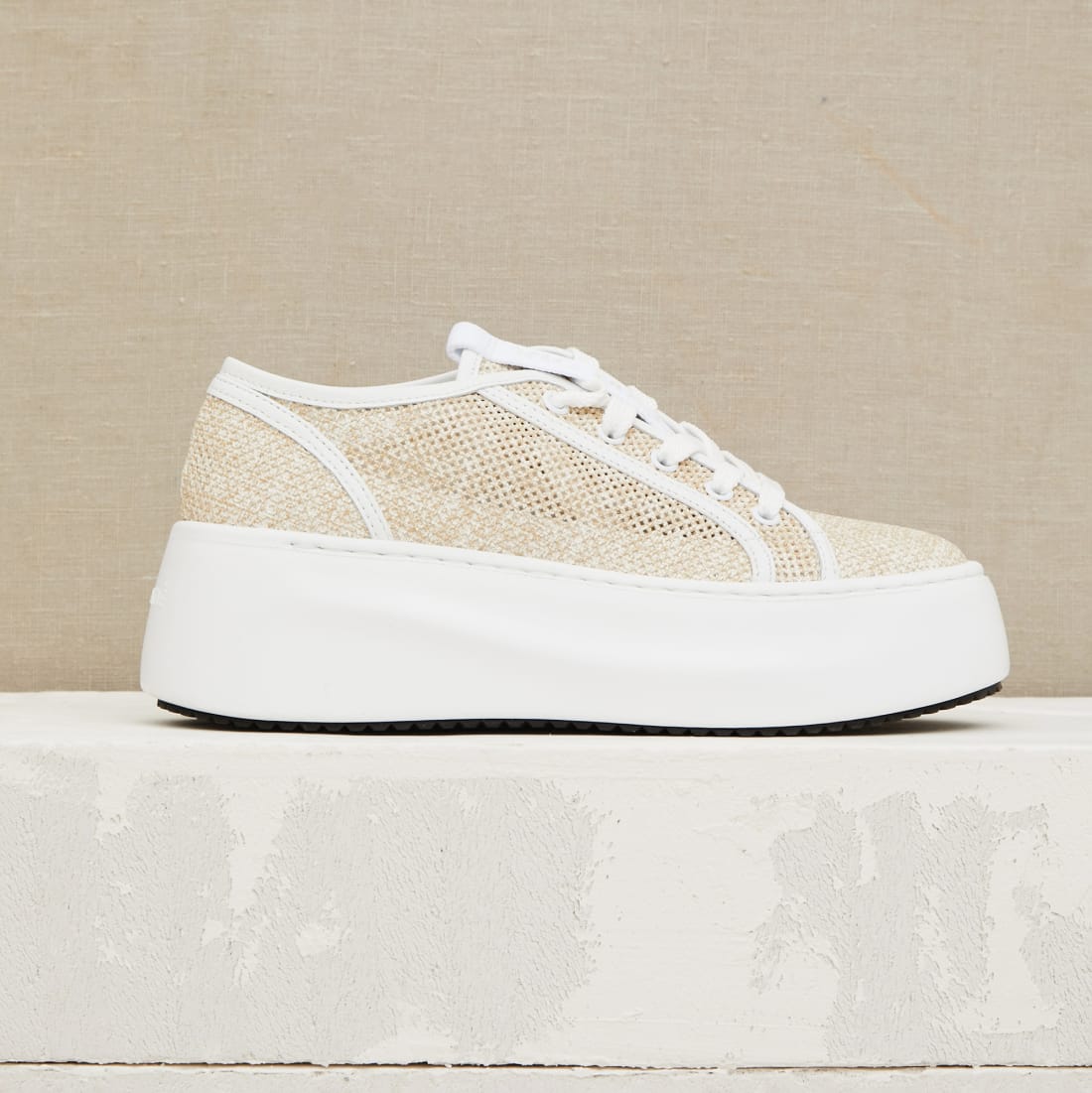 Бежевые текстильные кеды - Image 1 of 5