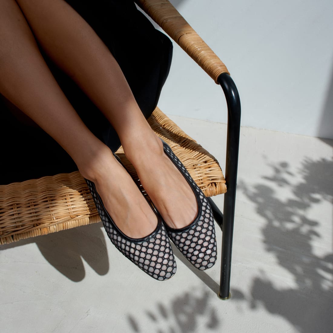 Черные текстильные балетки - Image 5 of 5