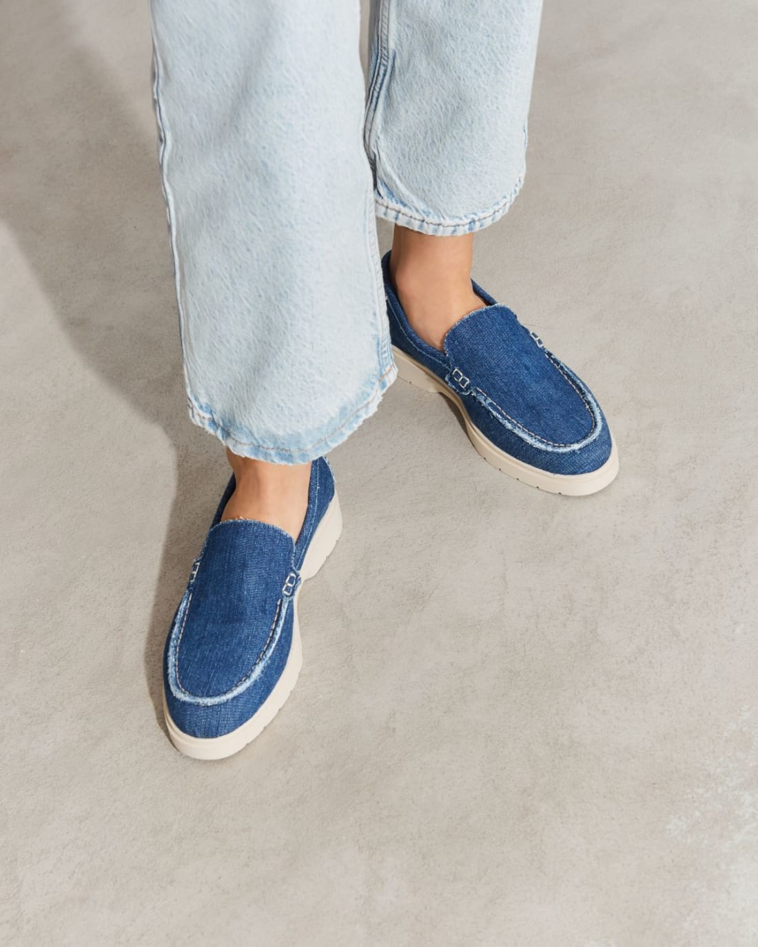 Синие текстильные лоферы - Image 5 of 5