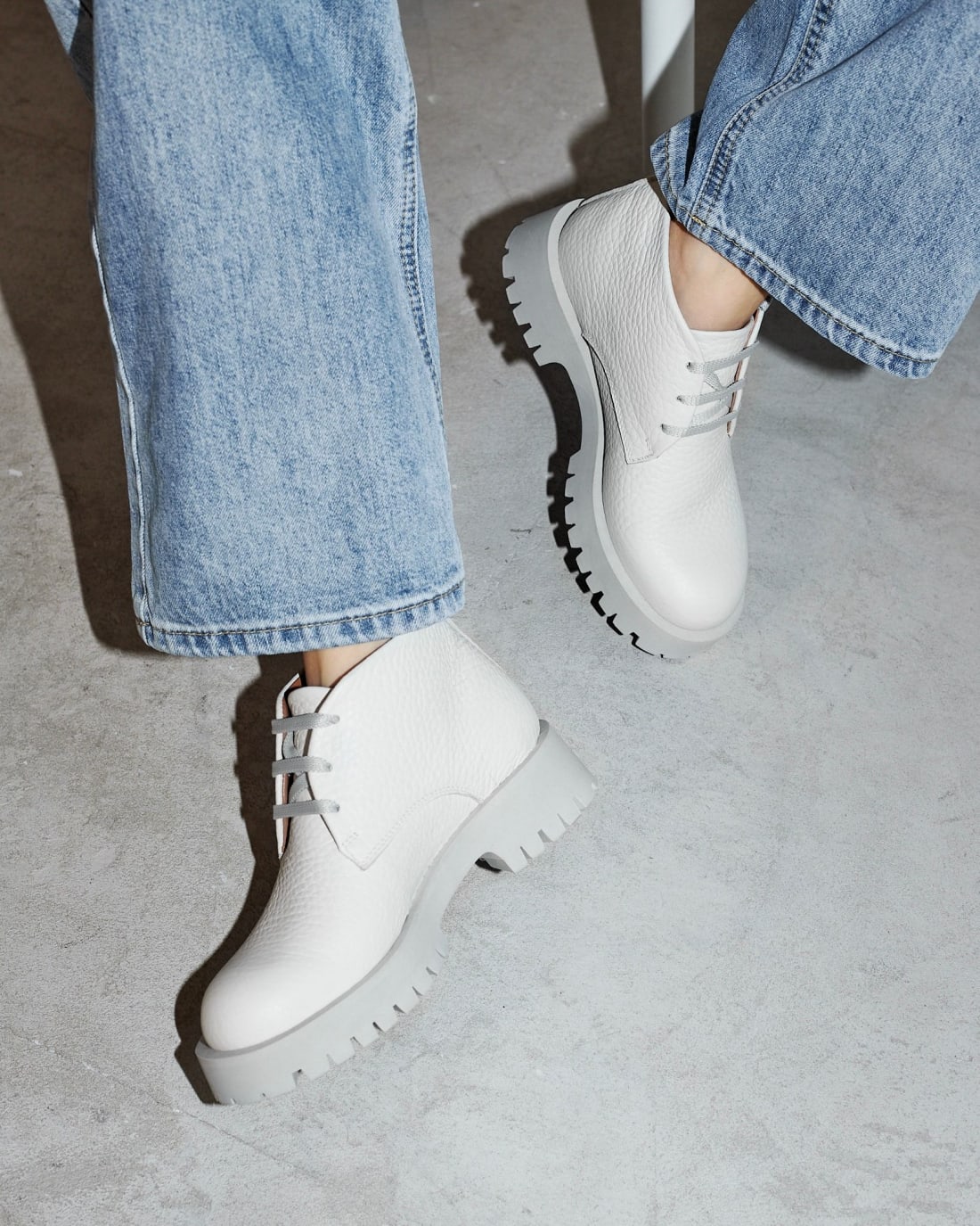 Белые кожаные ботинки - Image 2 of 7