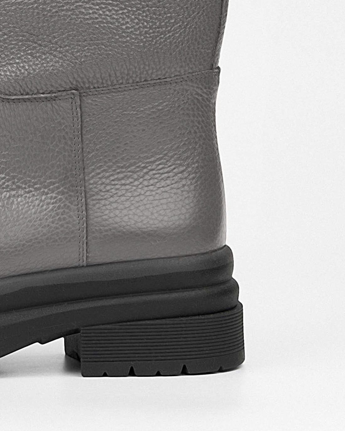 Серые кожаные сапоги - Image 5 of 6