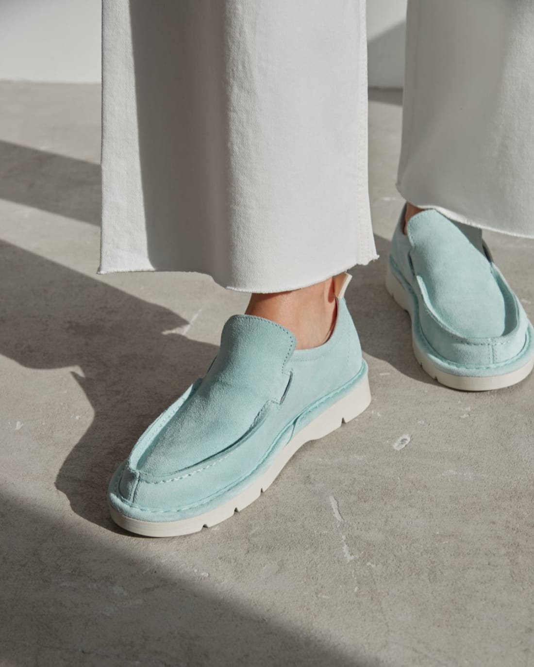 Светло-бирюзовые замшевые мокасины - Image 5 of 6