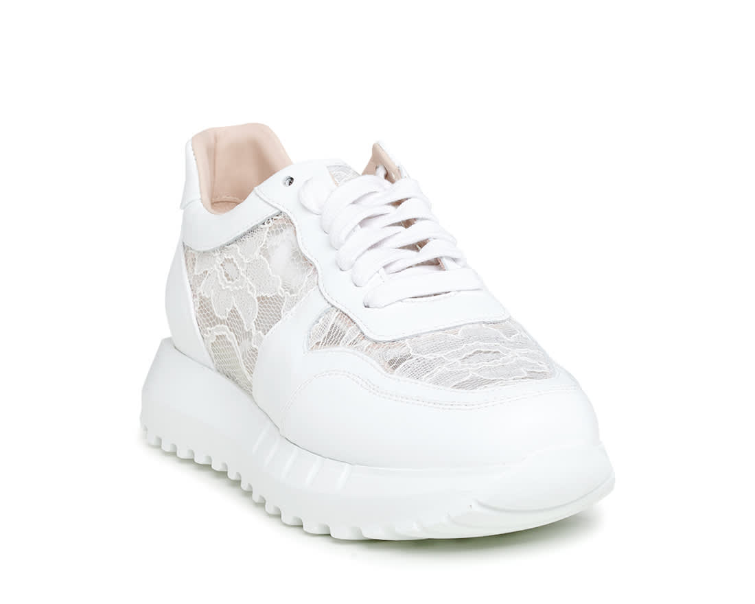 Белые кожаные кроссовки - Image 2 of 5