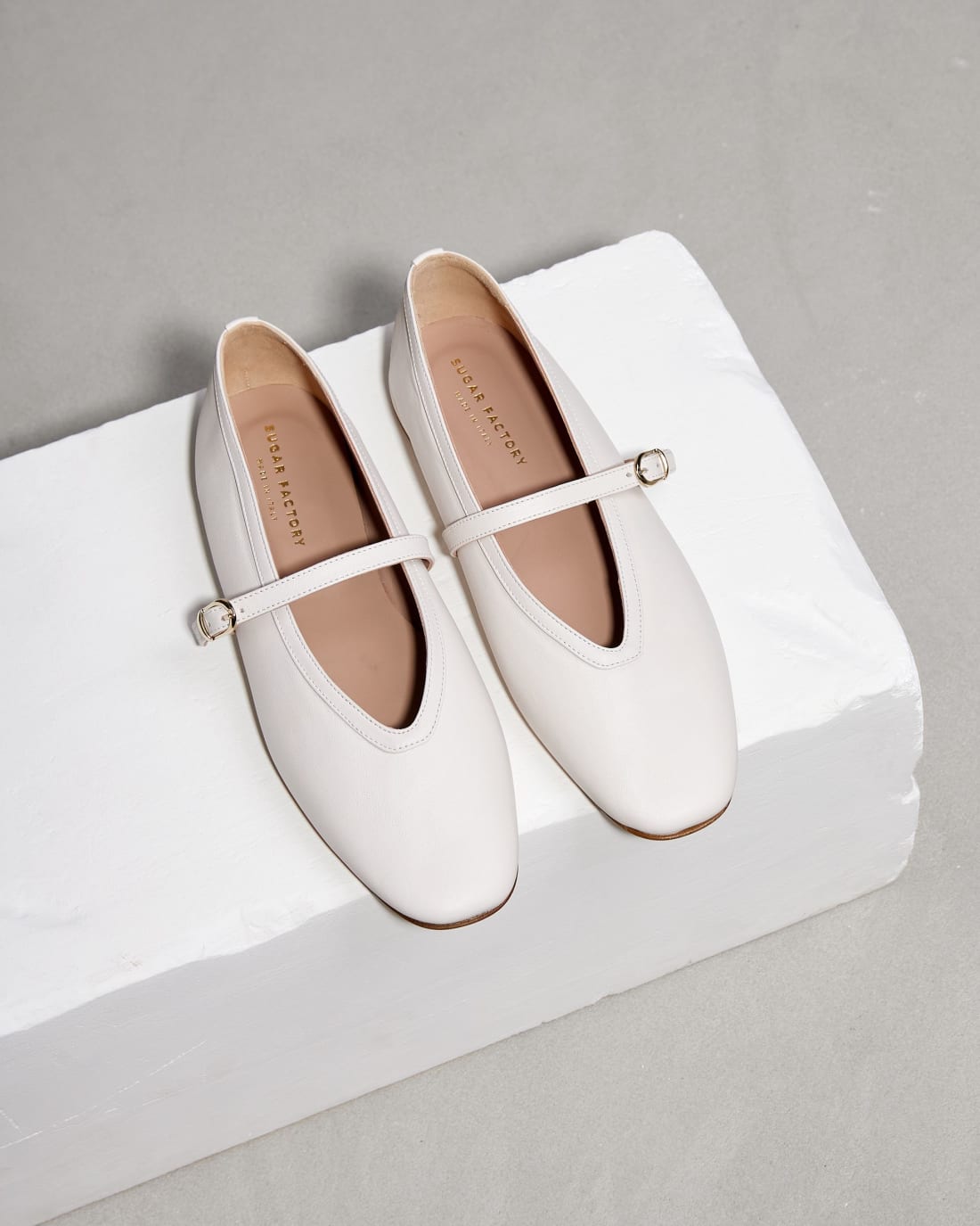 Белые кожаные балетки - Image 2 of 6