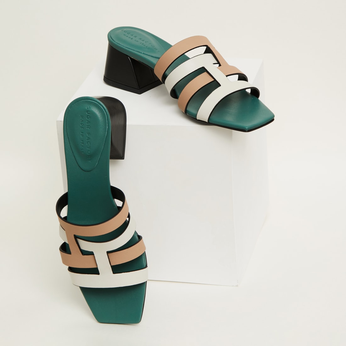 Бежевые кожаные мюли - Image 3 of 5