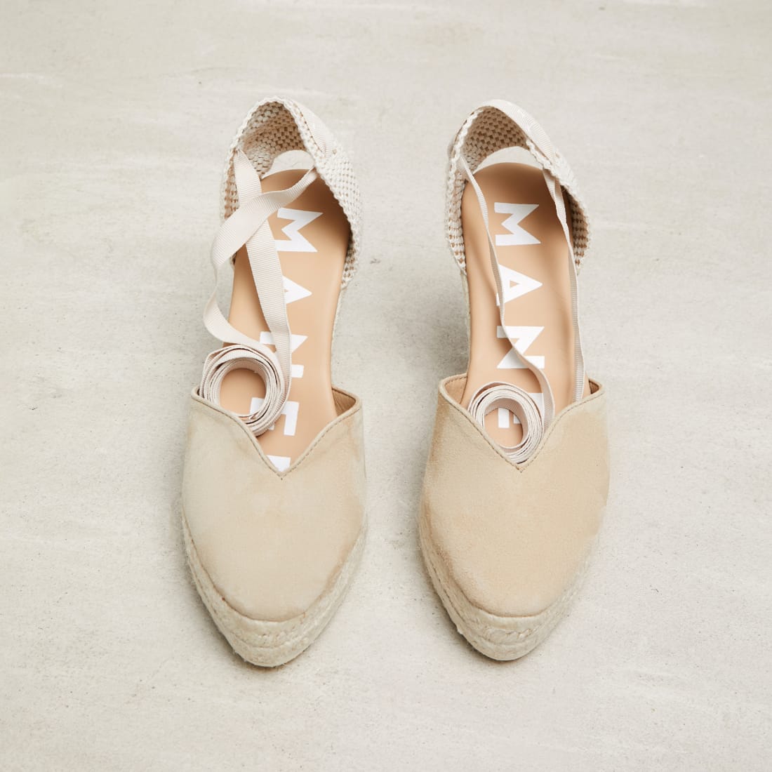 Cеро-бежевые замшевые эспадрильи - Image 2 of 5