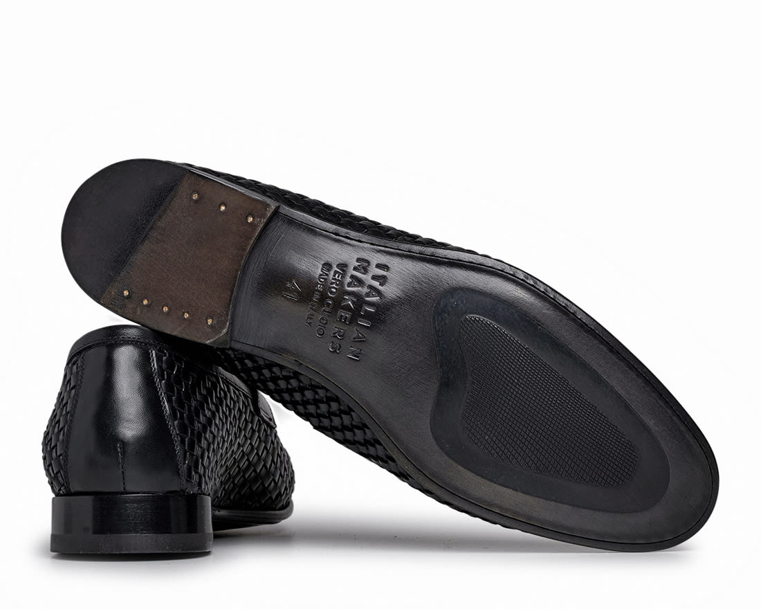 Мужские черные кожаные лоферы - Image 4 of 4