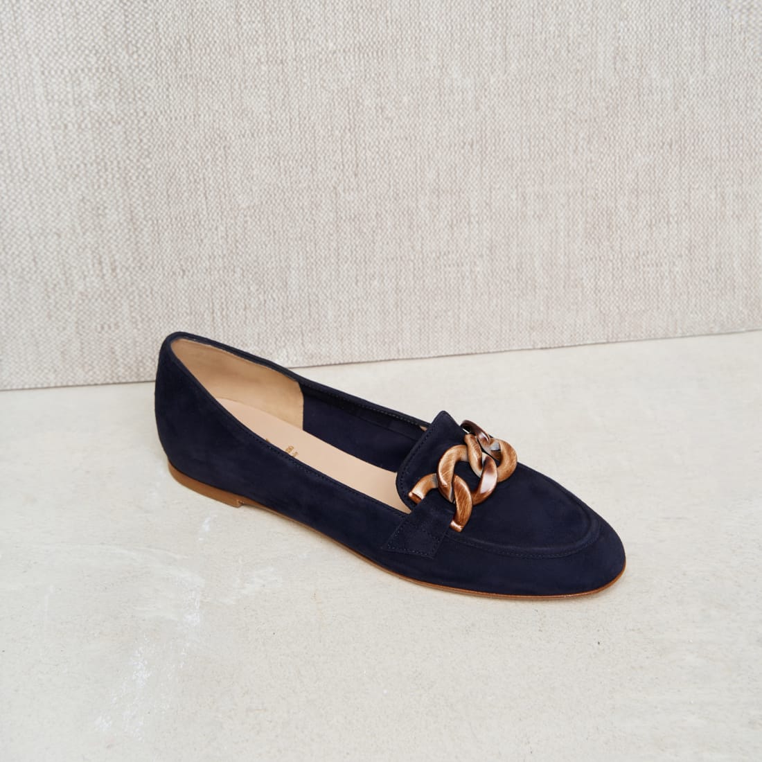 Темно-синие замшевые лоферы - Image 1 of 5