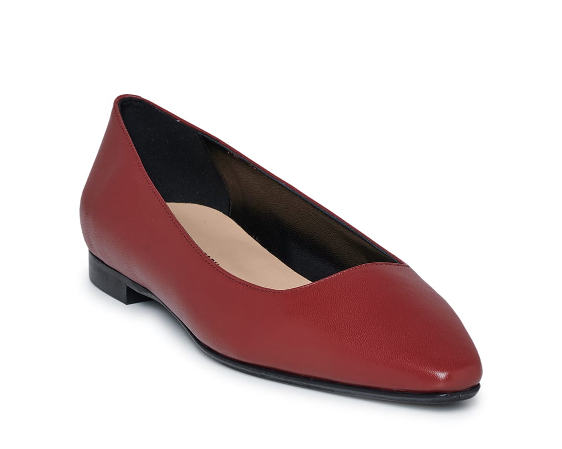 Бордовые кожаные балетки - Image 2 of 4