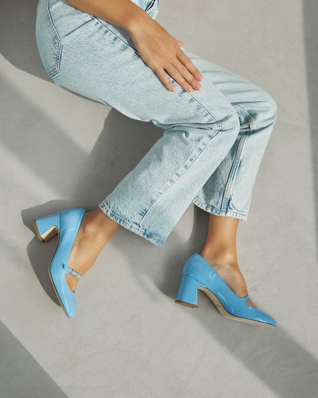 Голубые кожаные туфли - Image 6 of 6
