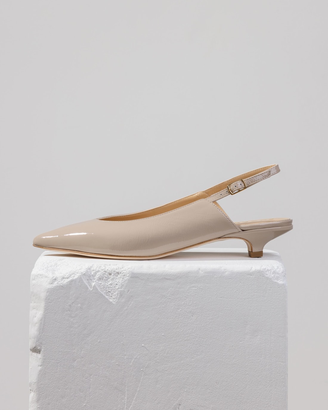 Серо-бежевые кожаные туфли - Image 1 of 4