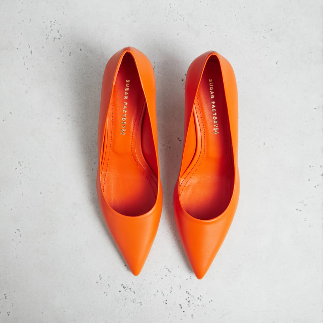 Оранжевые кожаные туфли-лодочки - Image 2 of 5