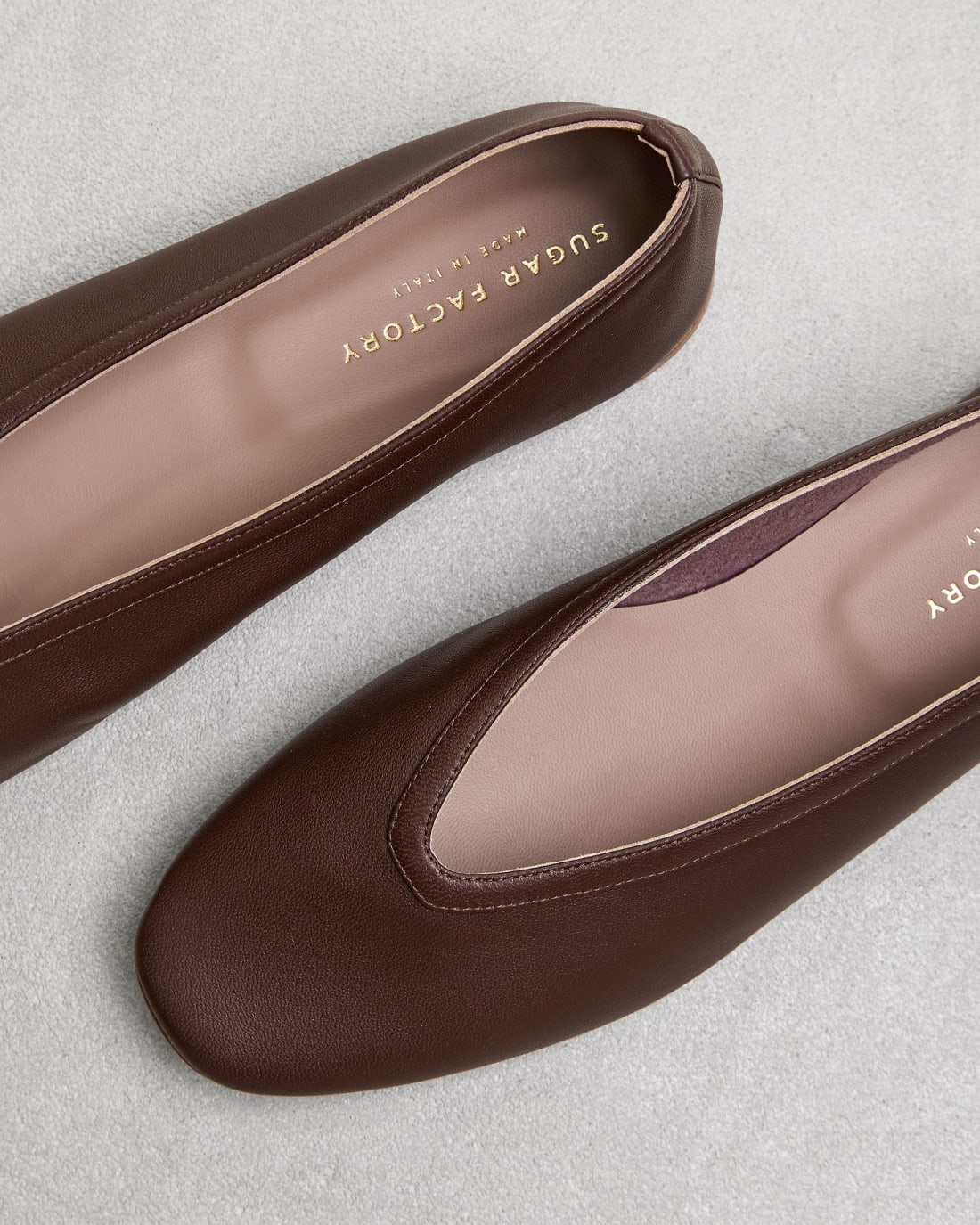 Коричневые кожаные балетки - Image 4 of 6