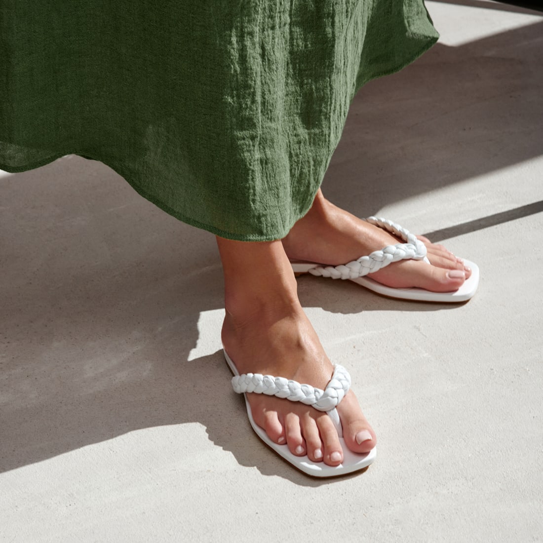 Белые кожаные шлепанцы - Image 5 of 5