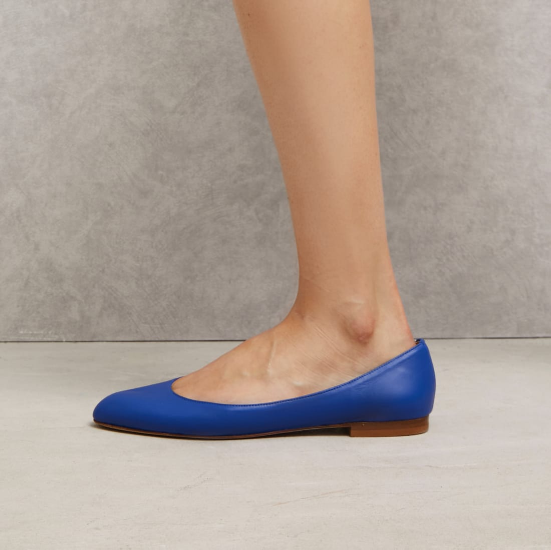 Синие кожаные балетки - Image 4 of 5