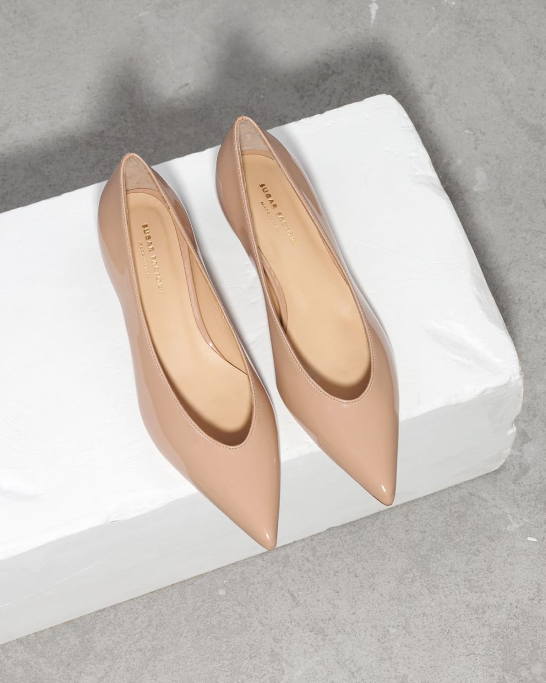 Бежево-розовые кожаные туфли - Image 2 of 4