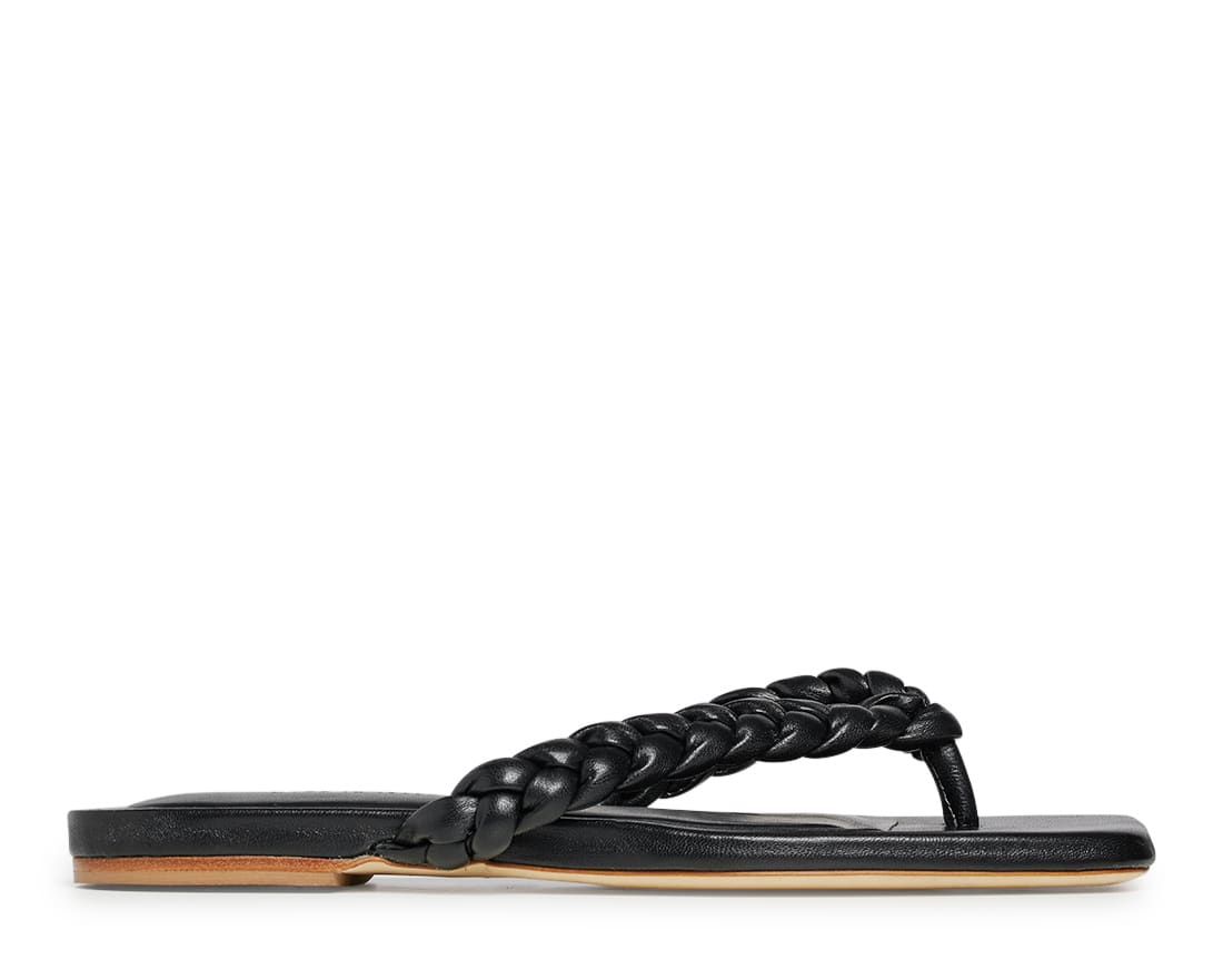 Черные кожаные шлепанцы - Image 1 of 5