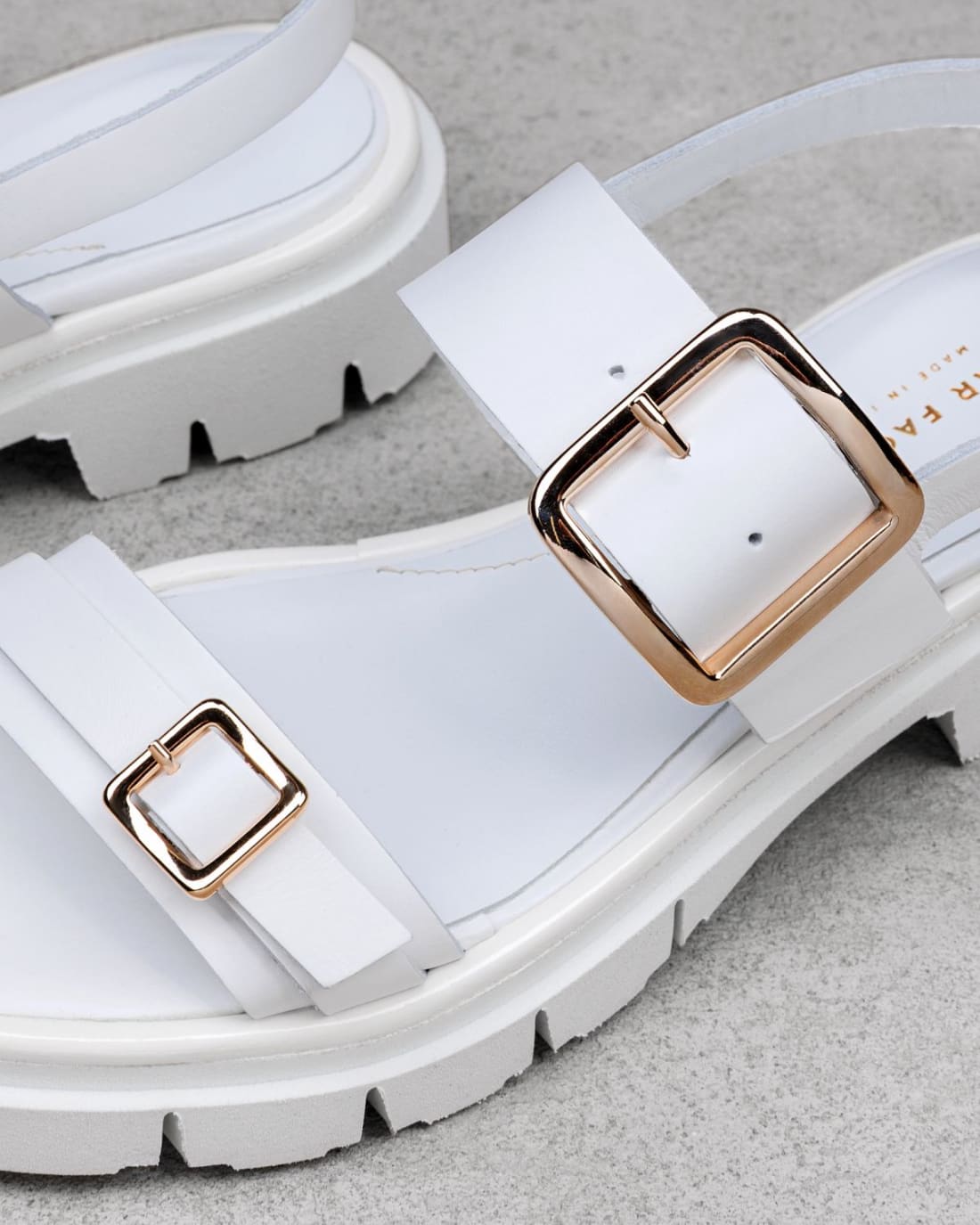 Белые кожаные сандалии - Image 4 of 6