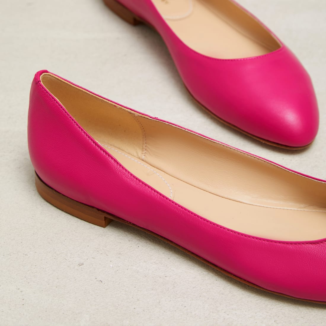 Розовые кожаные балетки - Image 3 of 5