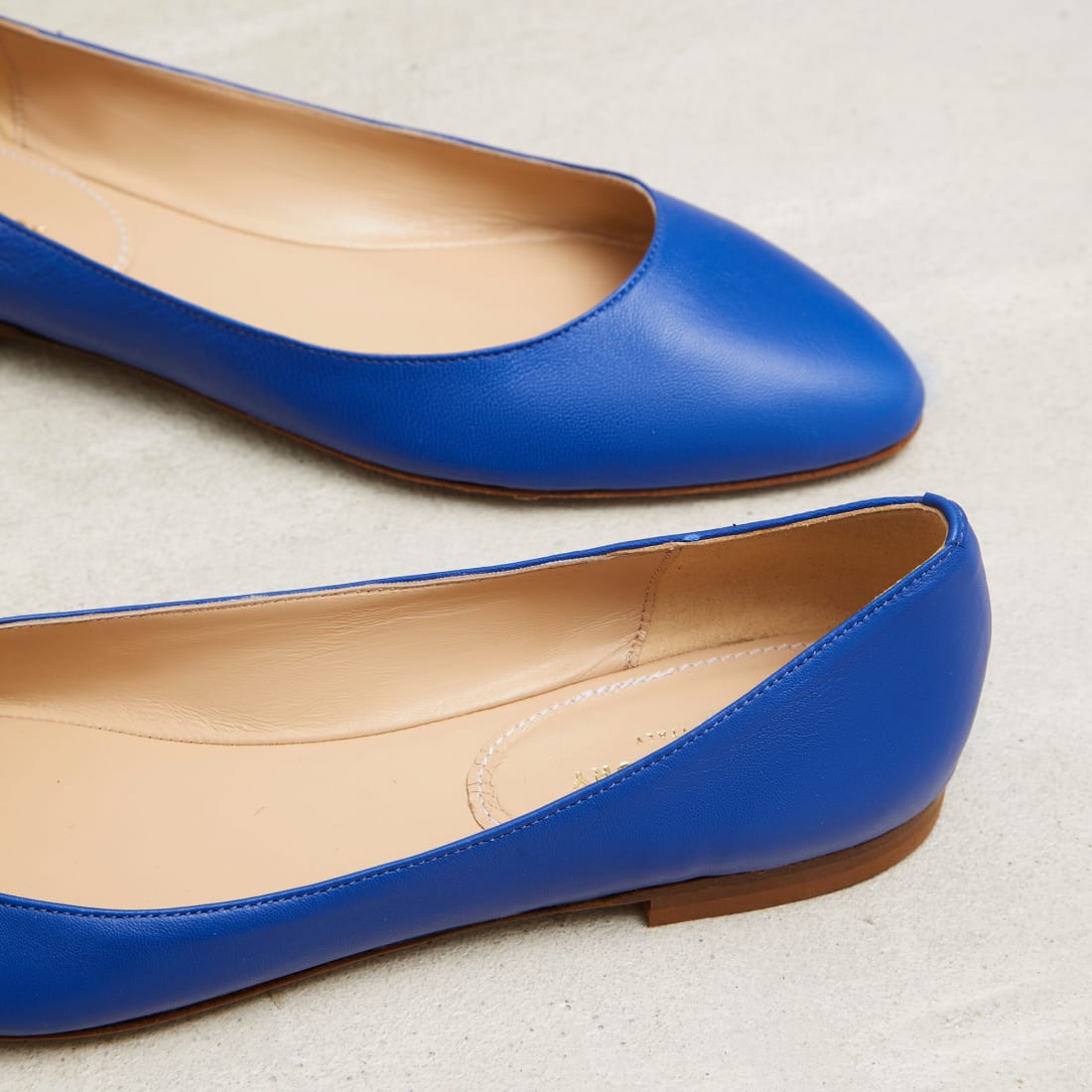 Синие кожаные балетки - Image 3 of 5