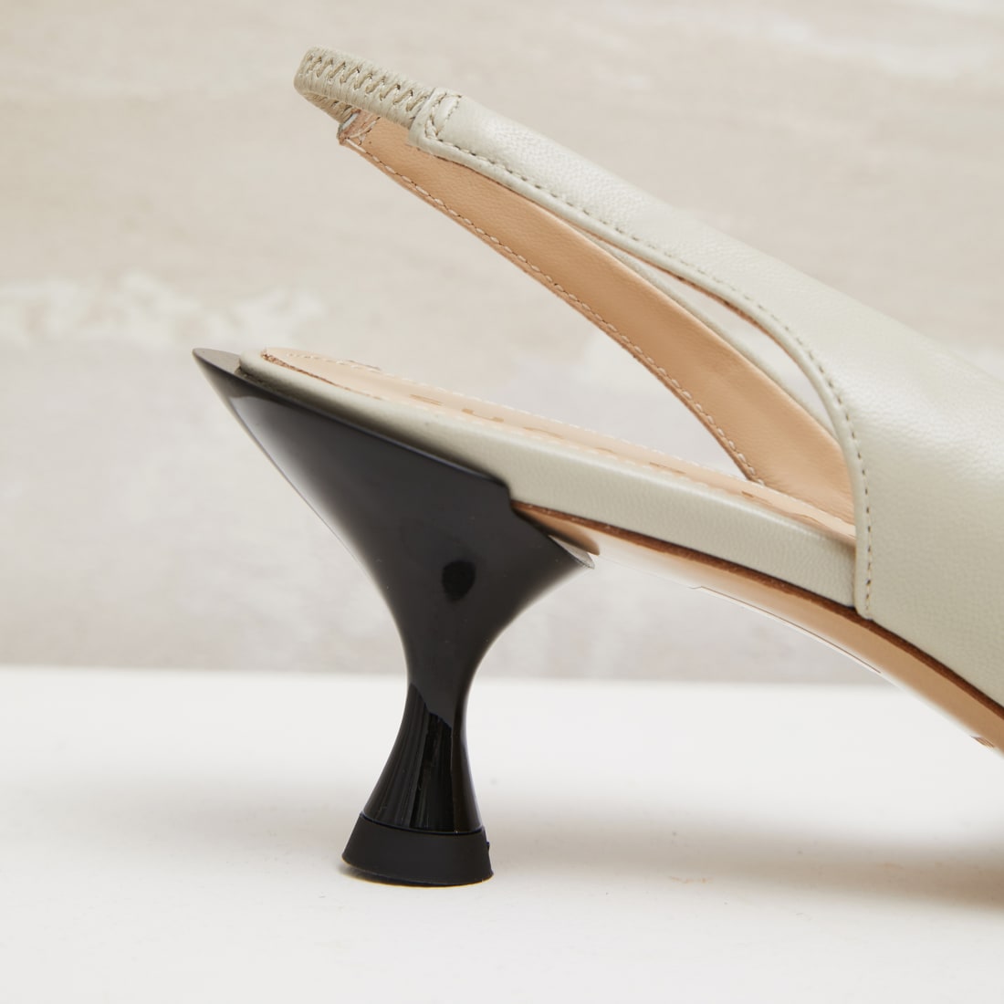 Серо-бежевые кожаные туфли - Image 3 of 5