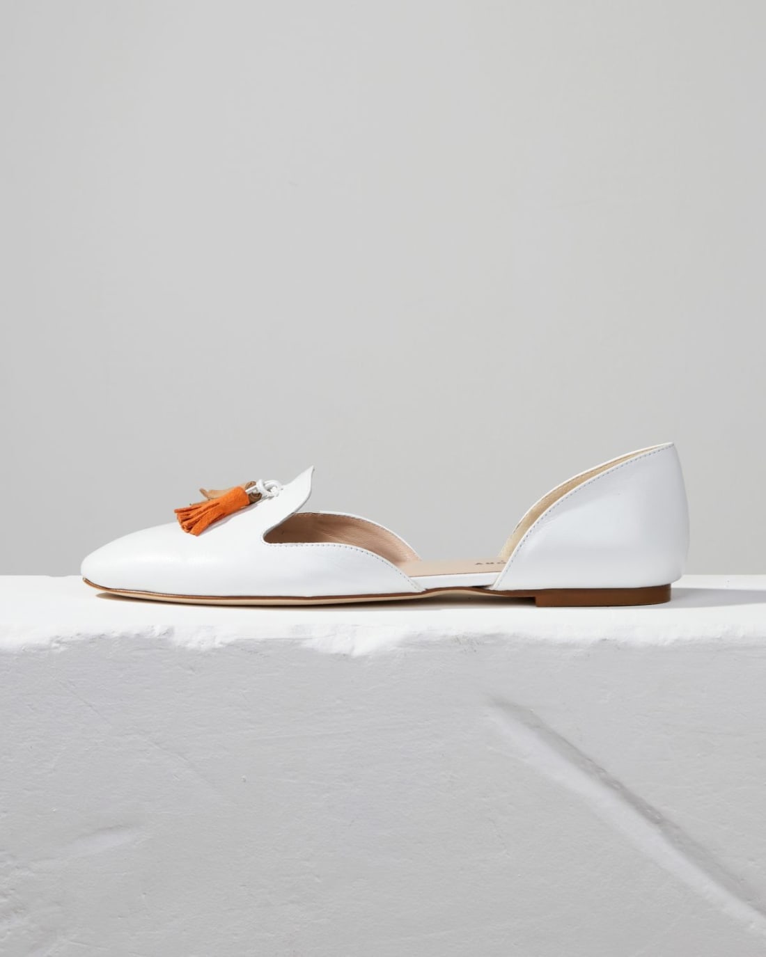 Белые кожаные балетки - Image 1 of 6