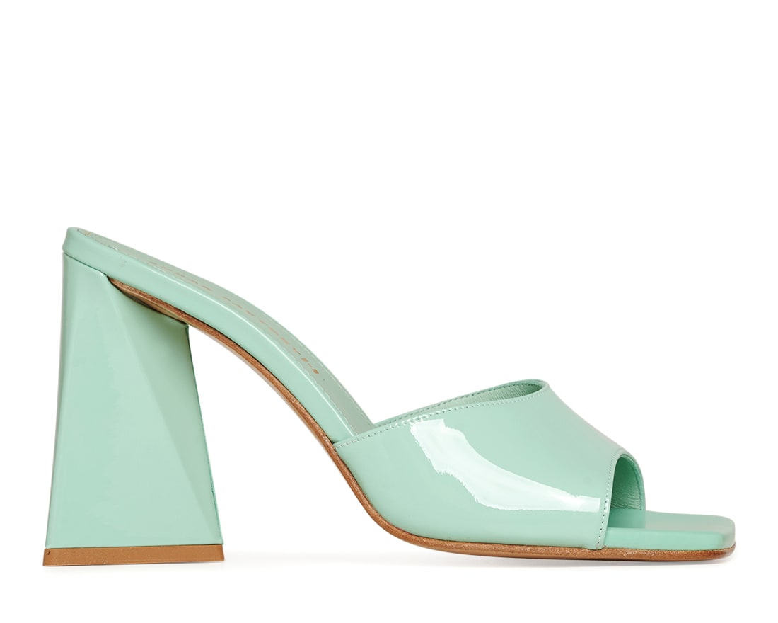 Светло-зеленые лаковые мюли - Image 1 of 5
